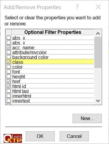 smart identification optional filter add remove properties