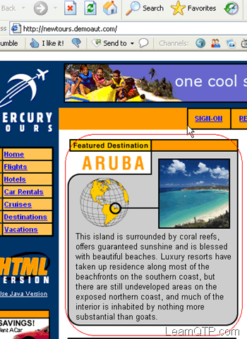 Mercury demo application page