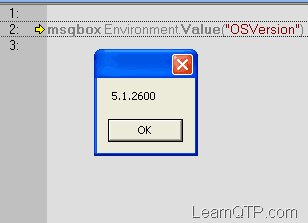 QTP OS Version Environment Variable