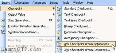 XML Checkpoint QTP