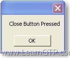 Close Button Pressed