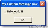 Custom Message Box