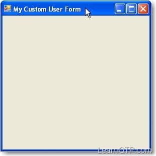 User Form with Title