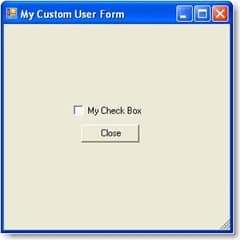 My Checkbox User Form