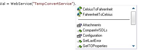 Accessing Web service Test Object in test