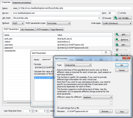 Properties in WAPT tool