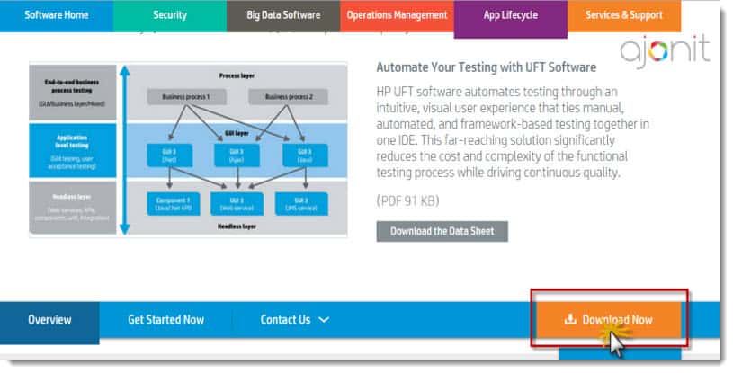 Step by step instructions to download and install UFT 14.50