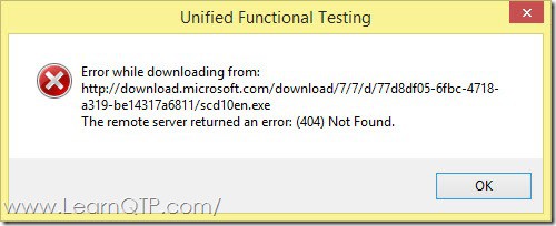 Microsoft Script Debugger Error in UFT