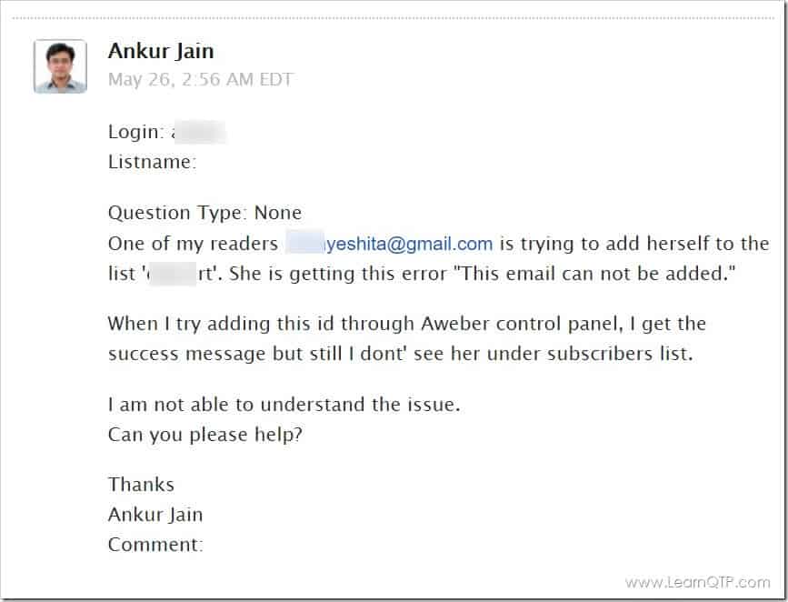 1st-email-learnqtp-aweber