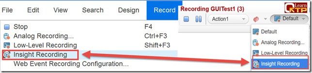 Add UFT insight object during recording